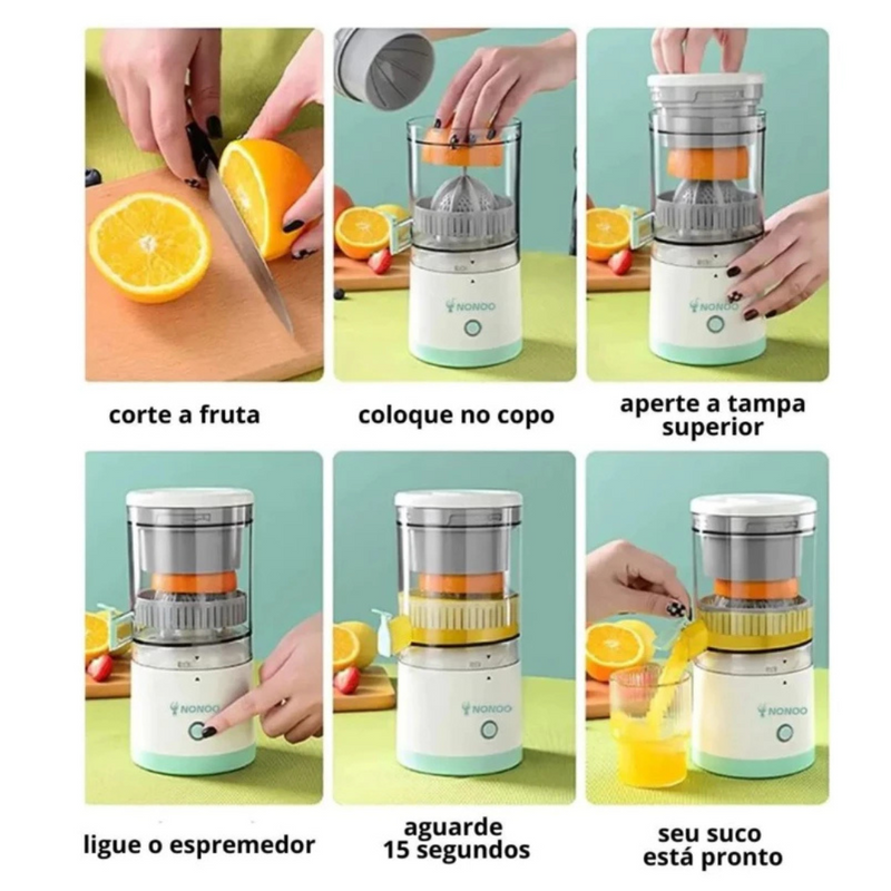 Espremedor de Frutas Portátil Ultra Boost com 30% OFF + Picador de Legumes Grátis!