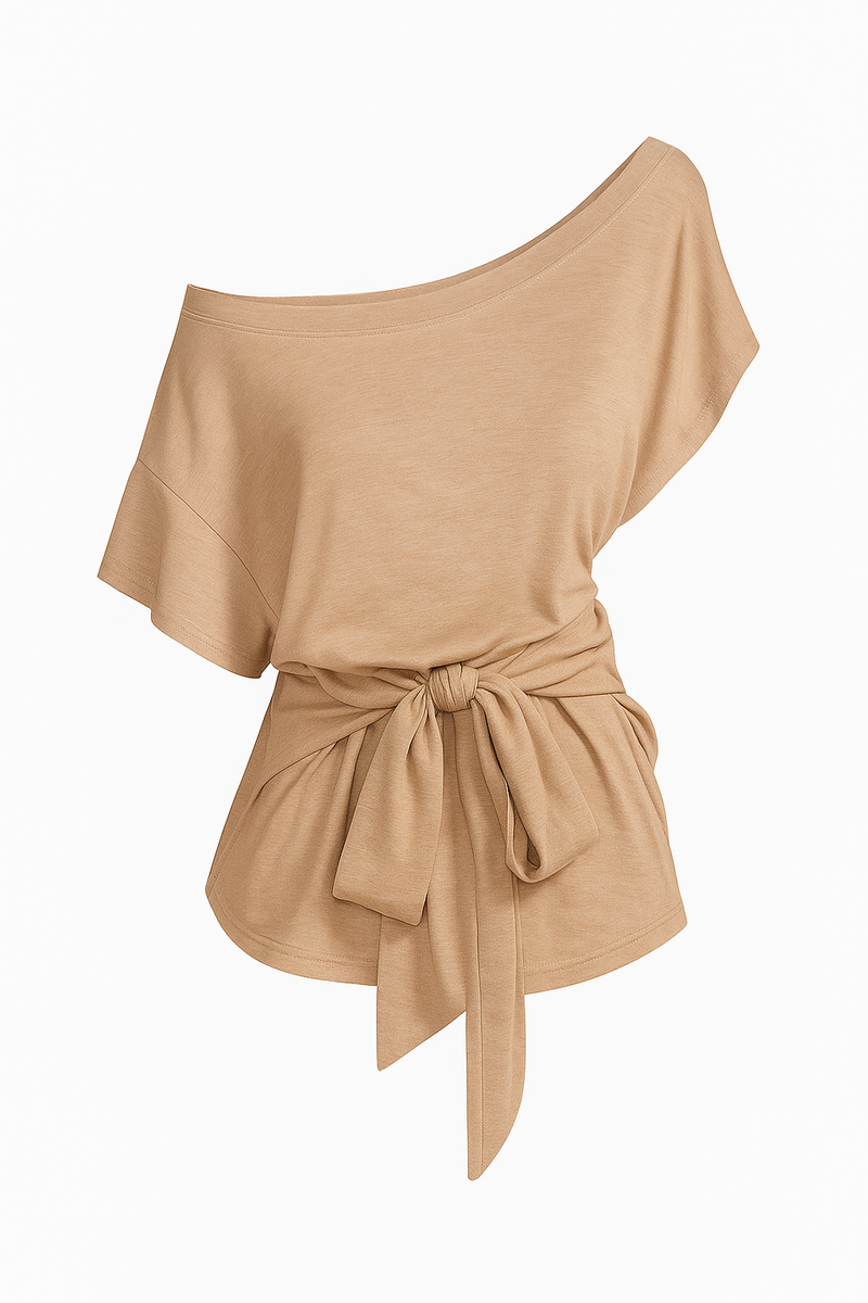 Blusa Feminina Ombro a Ombro com Amarração