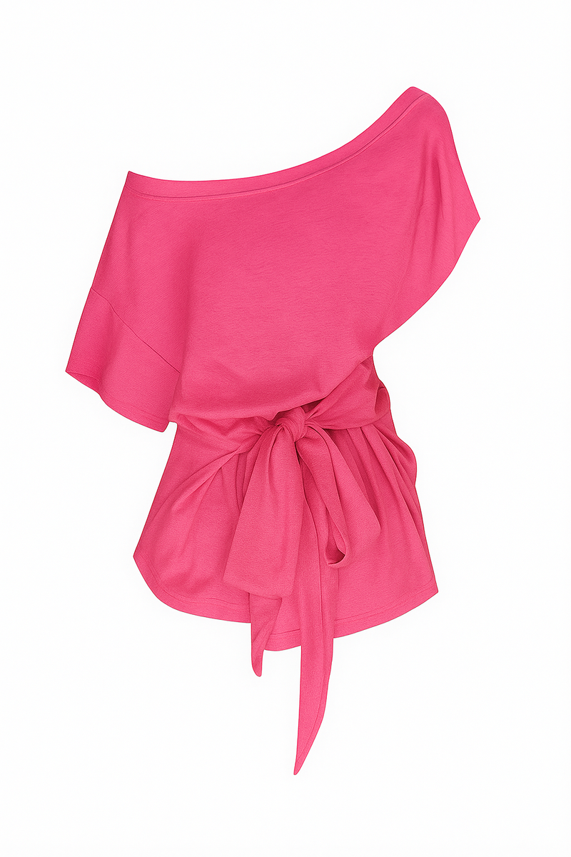 Blusa Feminina Ombro a Ombro com Amarração