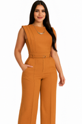 Conjunto Feminino em Alfaiataria – Blusa Estruturada e Calça de Cintura Alta