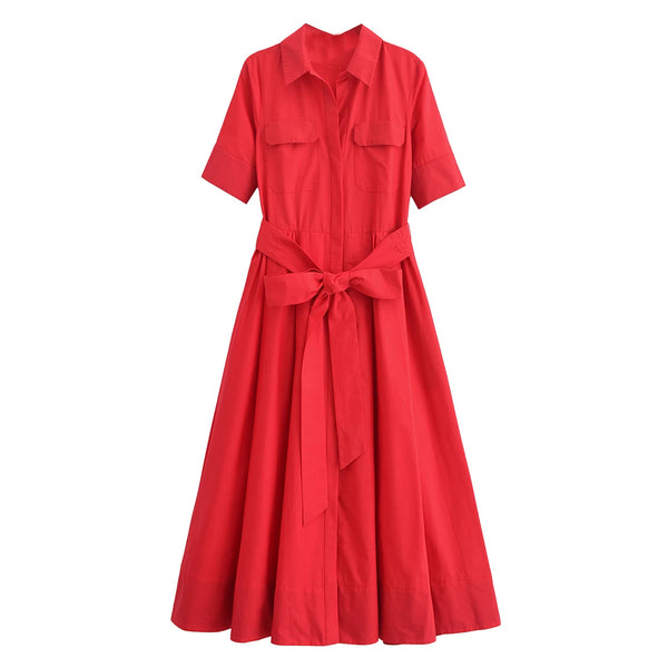 Vestido Camisa Feminino com Cinto
