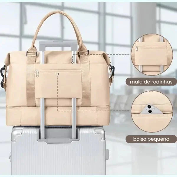 Bolsa-Mala Impermeável com Bolsos Multifuncionais
